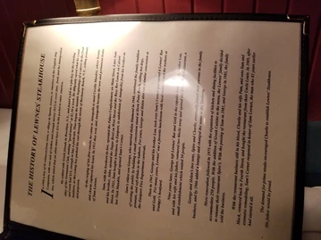Lewnes' Steakhouse menu photo