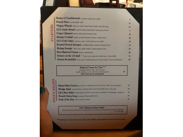 LG's Prime Steakhouse menu photo