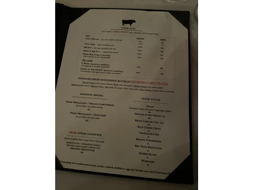LG's Prime Steakhouse menu photo