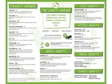 Liberty Burger menu photo