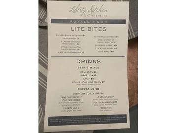 Liberty Kitchen & Oysterette menu photo