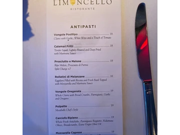 Limoncello Ristorante menu photo