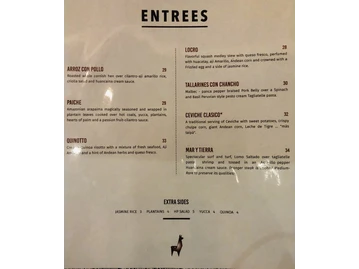 Llama Restaurant menu photo