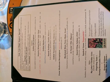 Log Haven menu photo