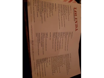 Lolinda menu photo