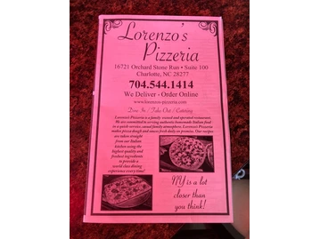 Lorenzo's Pizzeria menu photo