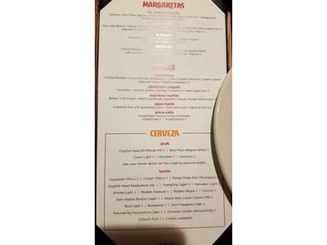 Los Andes menu photo