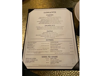 Losanti menu photo