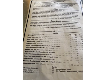 Lou & Mickey's menu photo