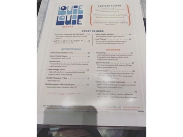 Louie Louie menu photo