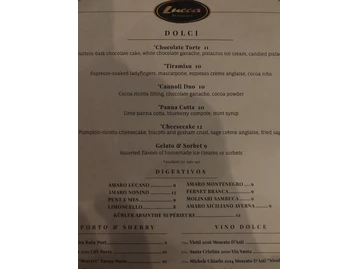 Lucca Restaurant menu photo