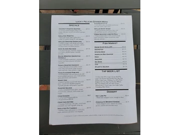 Lucky Pelican menu photo