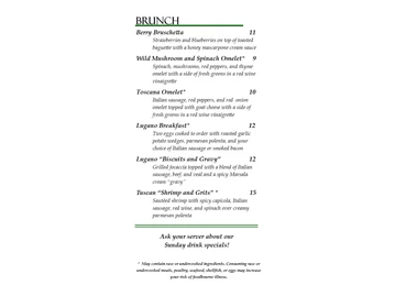 Lugano Ristorante menu photo