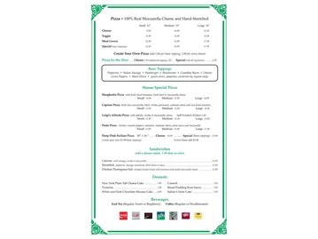 Luigi's Italian Cafe menu photo