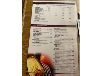 Luna Pizzeria & Italian Restaurant menu photo
