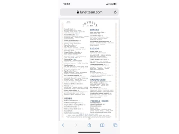 Lunetta At Night menu photo