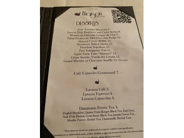 Ma Maison menu photo