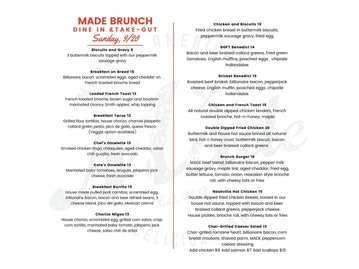 MADE Restaurant menu photo