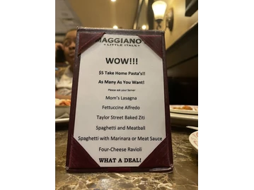 Maggiano's Little Italy menu photo