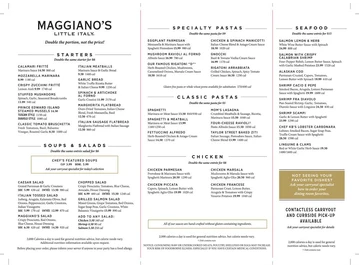 Maggiano's Little Italy menu photo