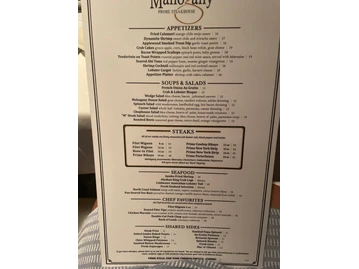 Mahogany Prime Steakhouse menu photo