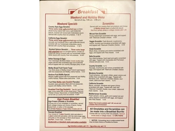 Maltby Cafe menu photo