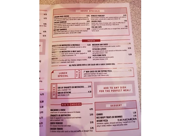 Mama's Pizza menu photo