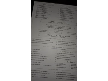 Maple & Ash menu photo