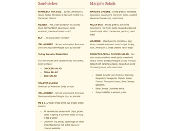 Margie's Candies menu photo