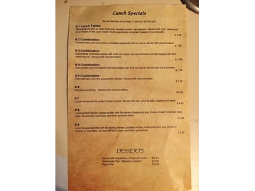 Maria Cuca's Mexican Cuisine menu photo