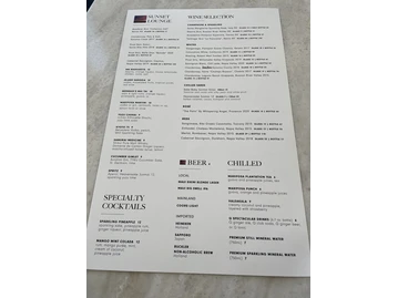 Mariposa menu photo
