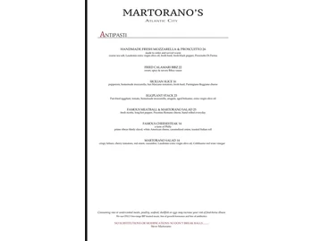 Martorano's menu photo