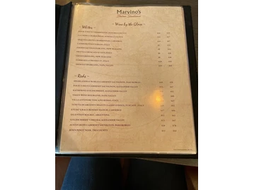 Marvino's Italian Steakhouse menu photo