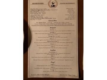 Marzano Italian Restaurant menu photo