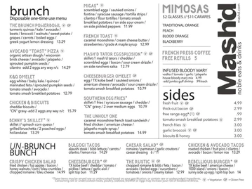 Mash'D menu photo