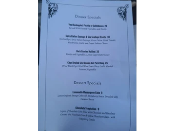 Massimo's menu photo