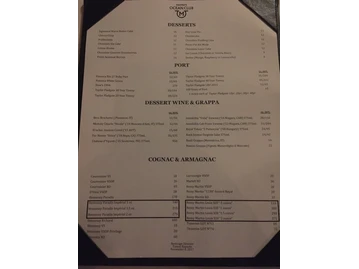 Mastro's Ocean Club menu photo