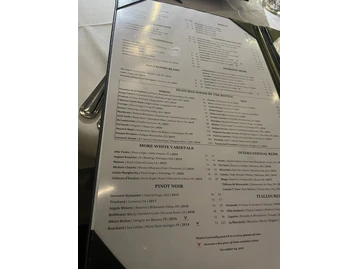 Mastro's Ocean Club menu photo