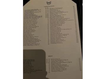 Mastro's Ocean Club menu photo