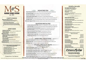 McCormick & Schmick's Seafood & Steaks menu photo