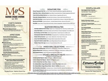 McCormick & Schmick's Seafood & Steaks menu photo