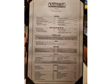 McKendrick's Steak House menu photo