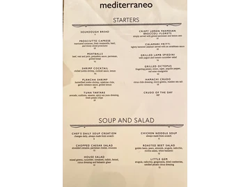 Mediterraneo menu photo