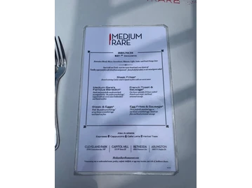Medium Rare menu photo