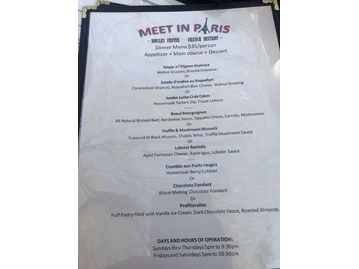 Meet in Paris French Bistro menu photo