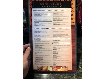Menas Tex-Mex Grill Cantina menu photo