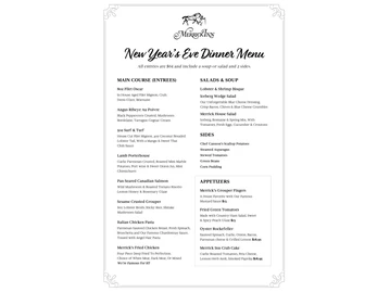 Merrick Inn Restaurant menu photo