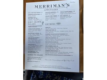 Merriman's Honolulu menu photo