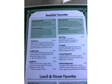Metro Diner menu photo