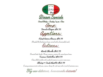 Mezzaluna Pizzeria menu photo